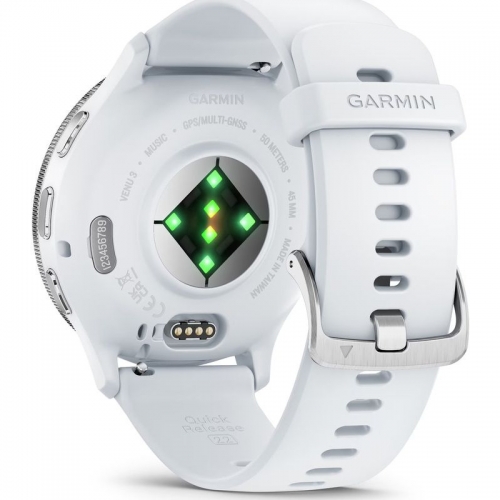  SmartWatch Garmin Venu 3, 1.4inch, Curea Silicon, Silver-Whitestone