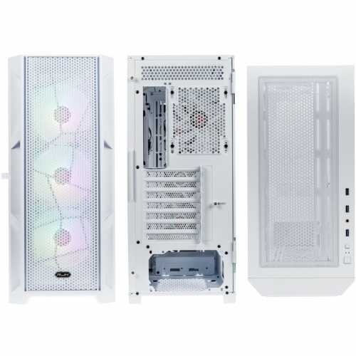 Carcasa Raijintek Ponos Ultra White MS4, Fara sursa