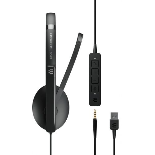 Casti cu microfon Sennheiser by Epos Adapt 165T II, 3.5mm jack/USB-A, Black