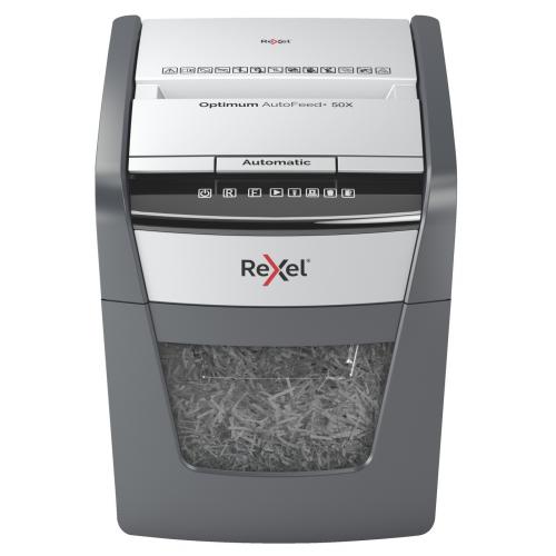 Distrugator automat de documente Rexel OPTIMUM 50X, Black-Grey