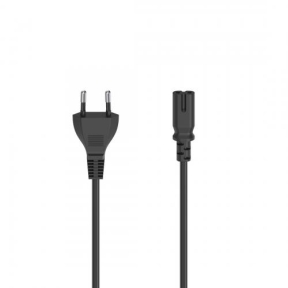 Cablu alimentare Hama 00200731, Euro Plug - 2pini, 2.5m, Black