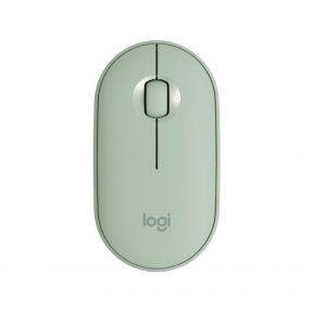 Mouse Optic Logitech Pebble M350, Bluetooth/USB Wireless, Eucalyptus