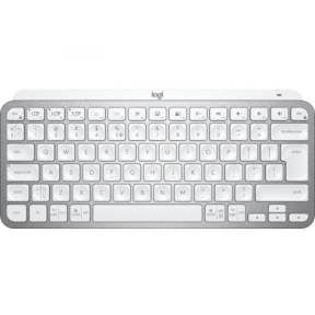 Tastatura Wireless Logitech MX Keys Mini for Mac, White LED, Bluetooth, Layout UK, Pale Grey
