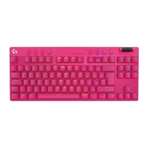 Tastatura Logitech G PRO X TKL Tactile, RGB LED, USB Wireless/Bluetooth, Layout US, Magenta