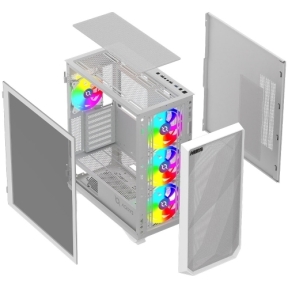 Carcasa AQIRYS Arcturus Pro White ARGB, Fara Sursa
