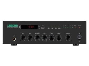 Amplificator cu mixer DSPPA MP60U, 60W, Bluetooth/USB, intrare 3xMIC/2xAUX, 4-16 Ohmi