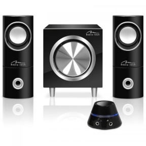 Boxe Media-Tech Speakers Set 2.1, Black-Silver