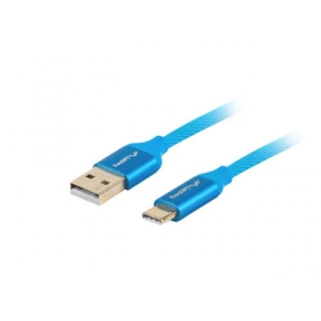 Cablu de date Lanberg CA-USBO-22CU-0010-BL USB-A - USB-C, 1m, Blue
