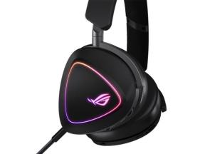 Casti cu microfon ASUS ROG Delta II, Bluetooth/USB Wireless/3.5mm jack, Black