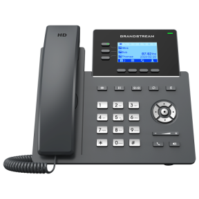 Telefon IP Grandstream GRP2603P, 6 conturi SIP, 3 linii, PoE, Dark Gray