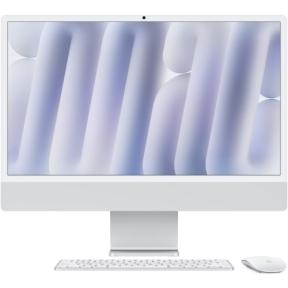 Calculator Apple iMac 4.5K Retina (2024) AIO, Apple M4 Octa Core, 24inch, RAM 24GB, SSD 512GB, Apple M4 8 core, macOS Sequoia, INT KB, Silver