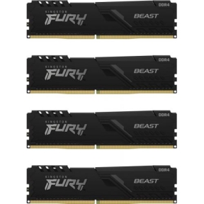 Kit memorie Kingston FURY Beast 64GB, DDR4-3000MHz, CL16, Quad Channel