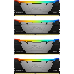 Kit Memorie Kingston FURY Renegade RGB Black Intel XMP 2.0, 64GB, DDR4-3600MHz, CL16, Quad Channel