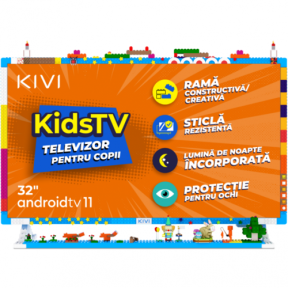 Televizor LED KIVI Smart KidsTV, 32inch, Full HD, Blue-White