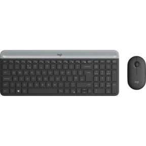 Kit Wireless Logitech MK470 - Tastatura, USB, Layout Italia, Black + Mouse Optic, USB, Graphite