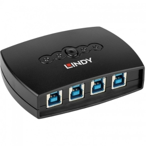 Switch USB Lindy 4 Port USB 3.0 Negru
