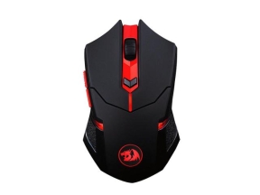 Kit Redragon M601-WL-BA - Mouse Optic, LED, USB Wireless, Black-Red + Mousepad, Black-Red 