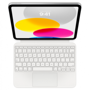 Husa/Stand Apple Magic Keyboard Folio pentru iPad de 10.9inch 10th generatie, US Layout, White