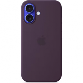 Protectie pentru spate Apple Silicone cu MagSafe pentru iPhone 16, Plum