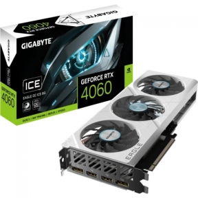 Placa video Gigabyte nVidia GeForce RTX 4060 EAGLE OC ICE 8GB, GDDR6, 128bit