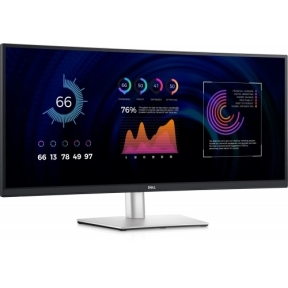 Monitor LED Dell P3424WE Curved USB-C Hub, 34", WQHD 3440x1440 60Hz, 21:9, 3800R, IPS, Anti-glare, 3H Hard Coating, Comfort V, Flicker Free, 300 cd/m2, 1000:1, 178/178, 5ms/8ms, Touchscreen, DP, HDMI, USB-C 3.2 Gen 1, LAN, Height, Swivel, Tilt