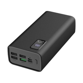 Baterie portabila Omega Platinet PMPB30WQC728B, 30000mAh, 4 x USB, 1 x USB-C, Black