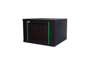 Rack 19'' 4U 600x450, de perete, usa din sticla, panouri detasabile si securizate, dezasamblat, capacitate 100kg, negru RAL9005, D-META-2, DECKRO