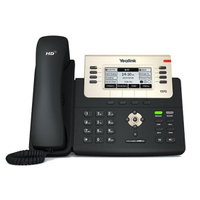 Telefon IP Yealink SIP-T27G, 8 Linii, PoE, Black-Gold