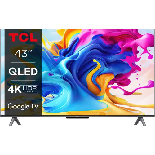 Televizor QLED TCL Smart 43C645 (2023) Seria C645, 43inch, Ultra HD 4K, Black