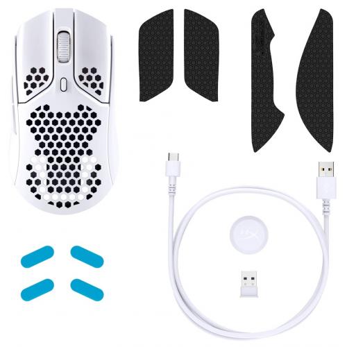 Mouse Optic HP HyperX Pulsefire Haste Wireless, USB, White