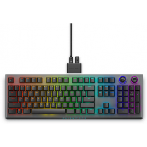 Tastatura Dell Alienware AW920K Tri-Mode, USB Wireless/Bluetooth/USB, Layout US, Black