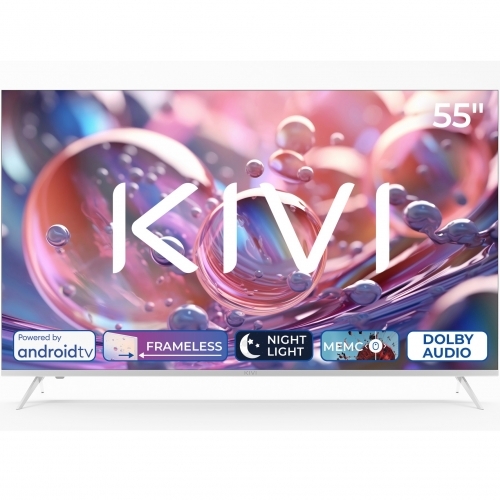 Televizor LED KIVI Smart 55U760QW Seria U760QW, 55inch, Ultra HD 4K, White