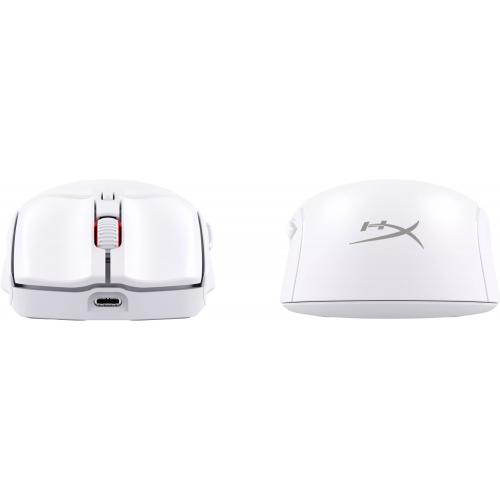 Mouse Optic HP HyperX Pulsefire Haste 2, USB-A/USB Wireless/Bluetooth, White