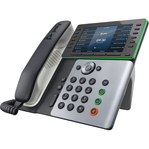 Telefon IP Poly by HP Edge E500, 12 Linii, PoE, Black-Silver