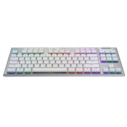 Tastatura Wireless Logitech G915 TKL Tenkeyless Lightspeed, RGB LED, Bluetooth/USB, Layout UK, White