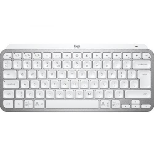 Tastatura Wireless Logitech MX Keys Mini, White LED, Bluetooth, Layout UK, Pale Grey