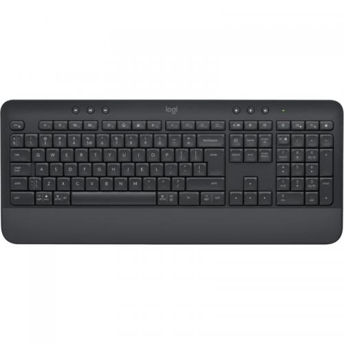 Tastatura Wireless Logitech Signature K650, Bluetooth/USB, Layout US, Graphite