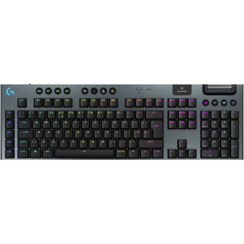 Tastatura Logitech G915 X Lightspeed GL CLICKY, USB/USB Wireless/Bluetooth, Layout UK, Black-Grey