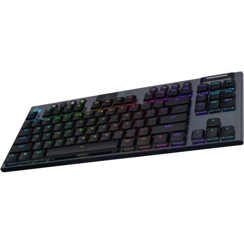 Tastatura Logitech G915 X Lightspeed TKL GL TACTILE, USB/USB Wireless/Bluetooth, Layout UK, Black-Grey