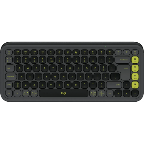 Tastatura Logitech POP Icon Keys, Bluetooth/USB Wireless, Layout UK, Graphite-Green