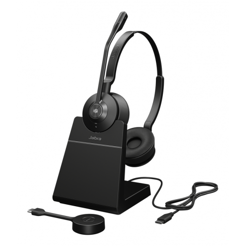 Casti cu microfon Jabra Engage 55 SE Stereo UC, DECT Wireless/USB-A, Black