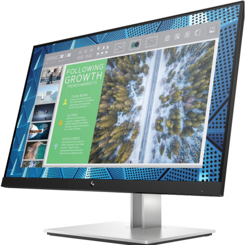 Monitor LED HP E24q G4, 23.8inch, 2560x1440, 4ms GTG, Black-Silver