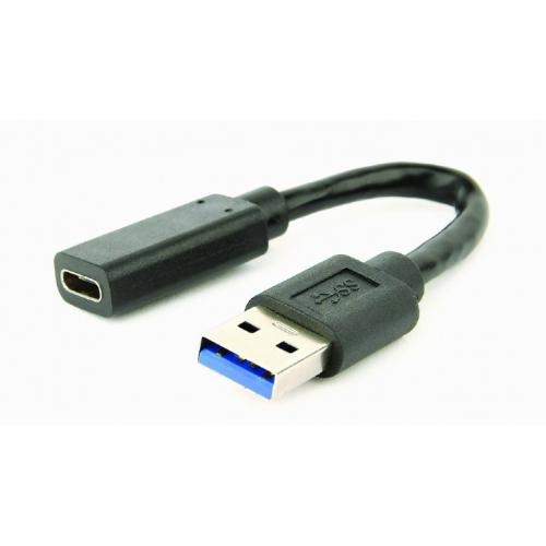 Cablu Gembird, 1 x USB-C female - 1 x USB-A male, 0.1m, Black