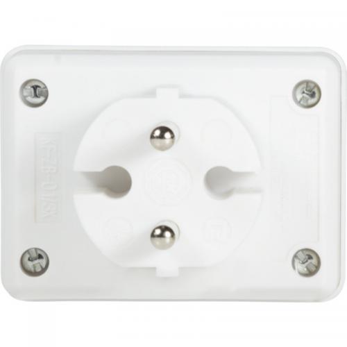 Adaptor priza Logilink LPS219, 3x Euro, White