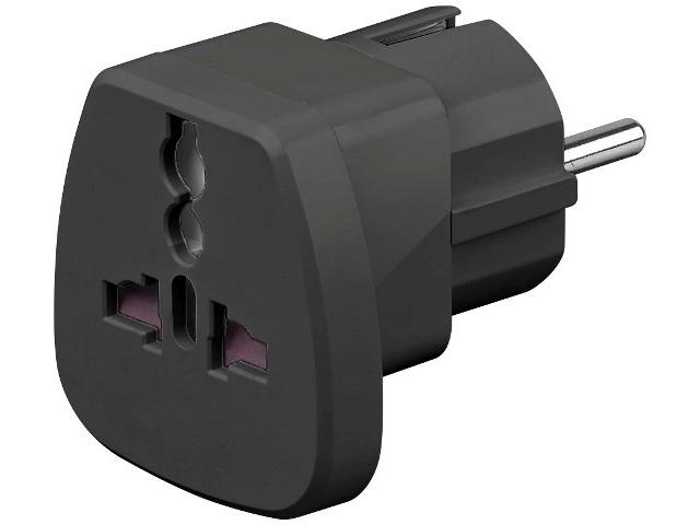 Adaptor universal la CEE 7/7 negru
 HCT HCT028-111