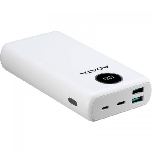 Baterie portabila A-Data P20000QCD, 20000mAh, 2x USB, 1x USB-C, White