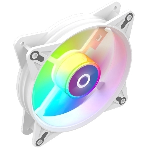 Ventilator AQIRYS Cetus 4M-12IL09W-RGB, ARGB LED, 120mm, White