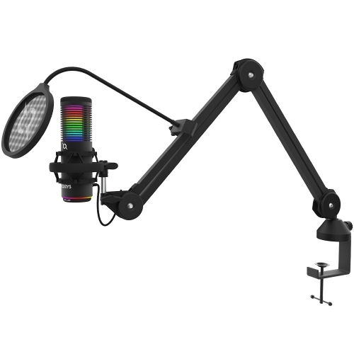 Microfon AQIRYS Galileo, RGB LED, Black