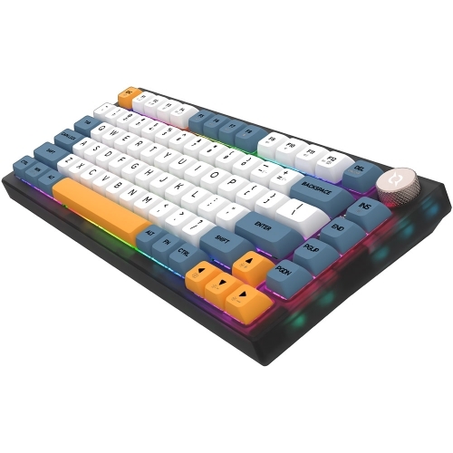 Tastatura AQIRYS Libertas, USB/USB Wireless/Bluetooth, Multicolor