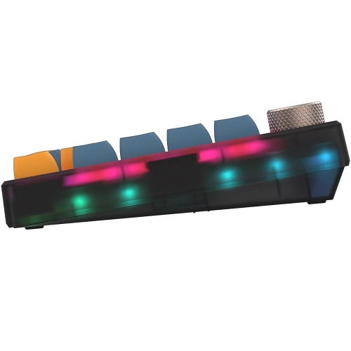 Tastatura AQIRYS Libertas, USB/USB Wireless/Bluetooth, Multicolor